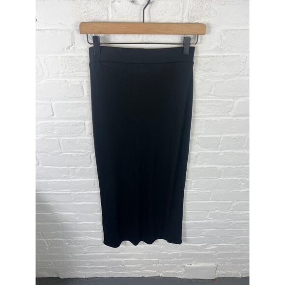 NA-KD Women's High Waist Ribbed Knit Maxi Skirt Pull-On Black Size Small NWT - Picture 7 of 8